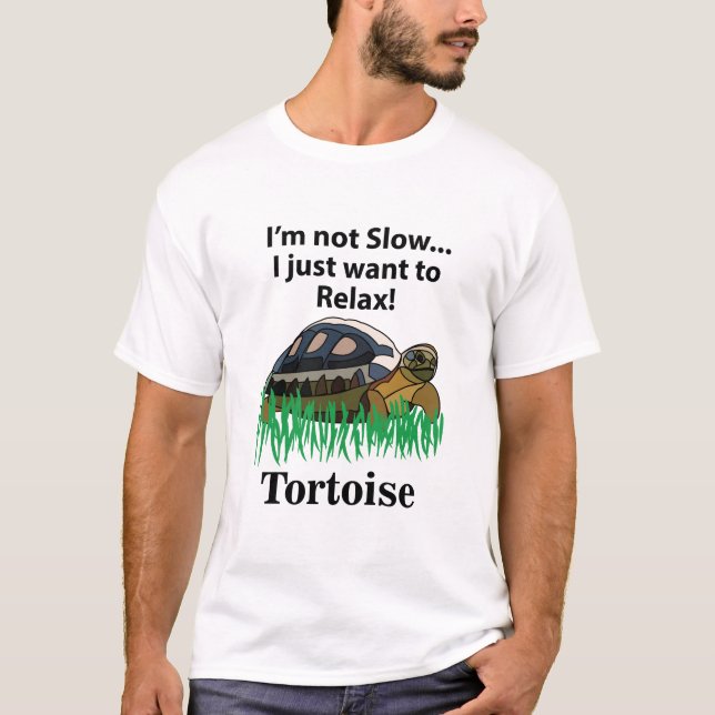 Tortoise I Just Want To Relax Animal Funny T-Shirt (Front)