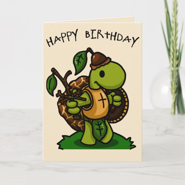 Tortoise Knight Birthday Card (Front)