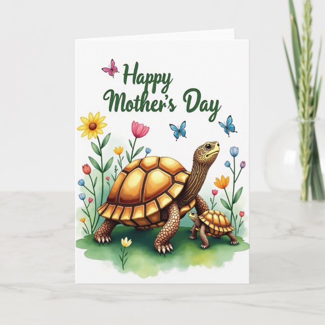Tortoise Mothers Day Art Card (Front)