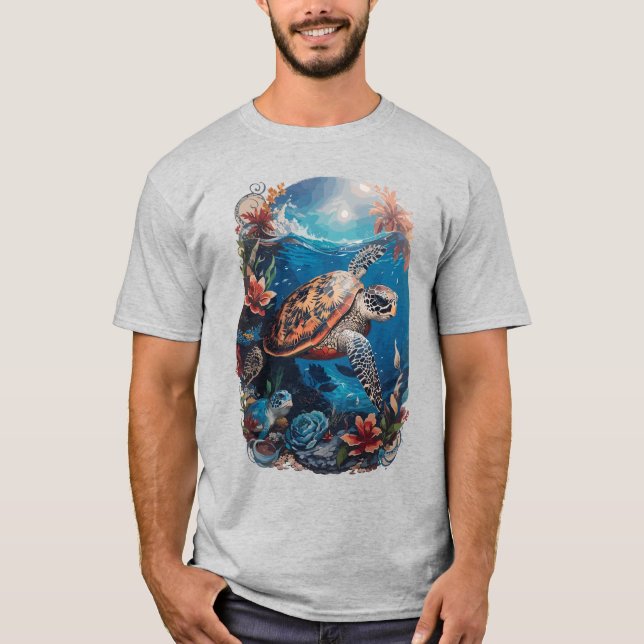 Tortoise Ocean T-Shirt (Front)