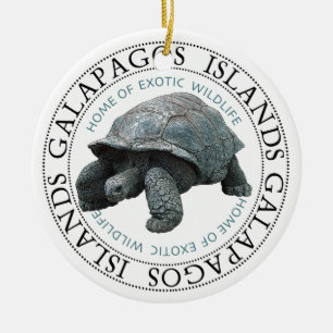 Tortoise Of Galapagos Islands Holiday Ceramic Ornament