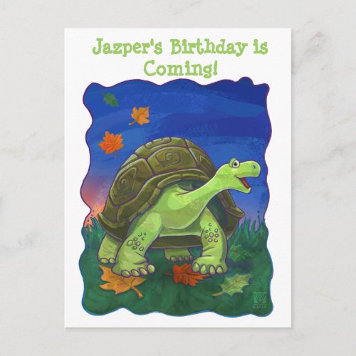 Tortoise Party Center Announcement Postcard