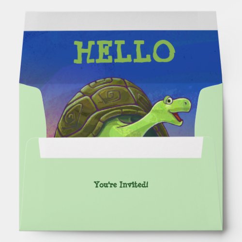 Tortoise Party Center Envelope