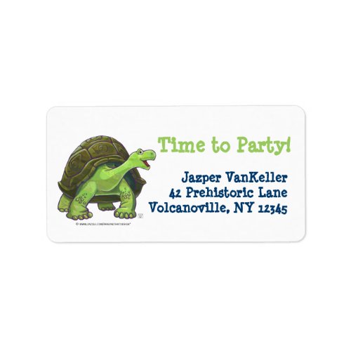 Tortoise Party Center Label
