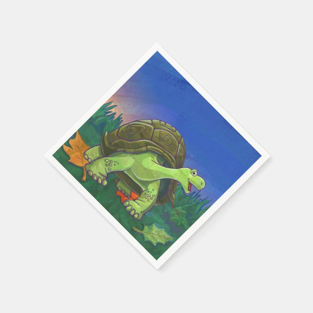 Tortoise Party Center Paper Napkins (Corner)
