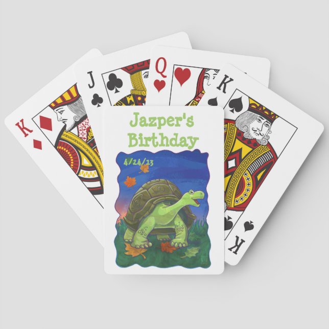 Tortoise Party Center Poker Cards (Back)