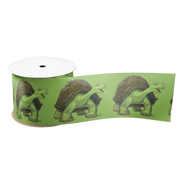 Tortoise Party Center Satin Ribbon (Spool)