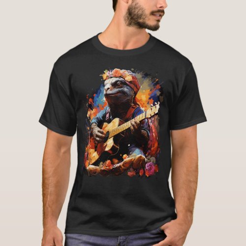Tortoise Playing Guitar T_Shirt