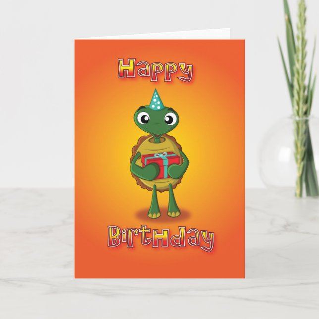 tortoise - present - happy birthday card (Front)