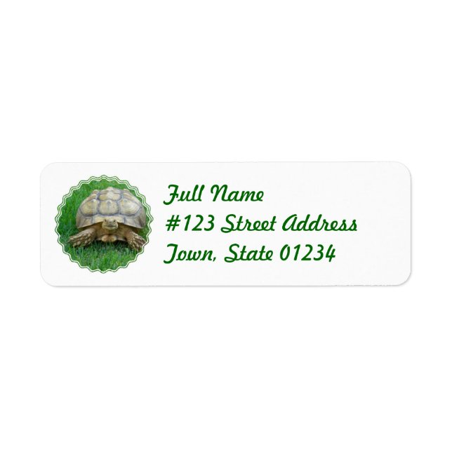 Tortoise Return Address Label (Front)