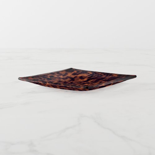 Tortoise Shell Animal Print Pattern Decorative  Trinket Tray