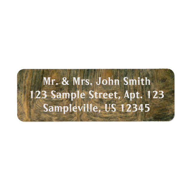 Tortoise Shell Nature Photo Label (Front)
