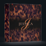 Tortoise Shell Pattern Animal Print Monogram Name 3 Ring Binder<br><div class="desc">Stand out from the crowed with this on trend patterned,  monogrammed binder</div>