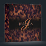 Tortoise Shell Pattern Animal Print Monogram Name 3 Ring Binder<br><div class="desc">Stand out from the crowed with this on trend patterned,  monogrammed binder</div>