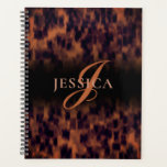 Tortoise Shell Pattern Animal Print Monogram Name Planner<br><div class="desc">Unleash your organizational skills in style with our Personalized Tortoise Shell Monogram Planner. This exquisite planner, adorned with a classic tortoise shell pattern and a custom animal print monogram, is designed to add a touch of elegance to your daily planning. Perfect for professionals, students, and anyone who loves to stay...</div>