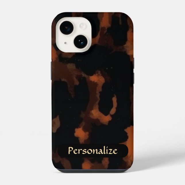 Tortoise Shell Pattern | Brown Black Elegant Chic iPhone Case (Back)