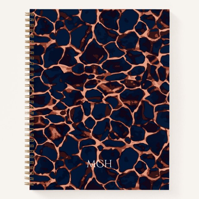 Tortoise Shell Personalized Monogram Journal (Front)