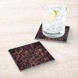 Tortoise Shell Print Pattern Decorative Home Decor Glass Coaster<br><div class="desc">Beautiful,  on trend accent piece for your kitchen/living</div>
