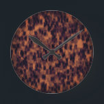 Tortoise Shell Print Pattern Decorative Home Decor Round Clock<br><div class="desc">Beautiful,  on trend accent piece for your home</div>