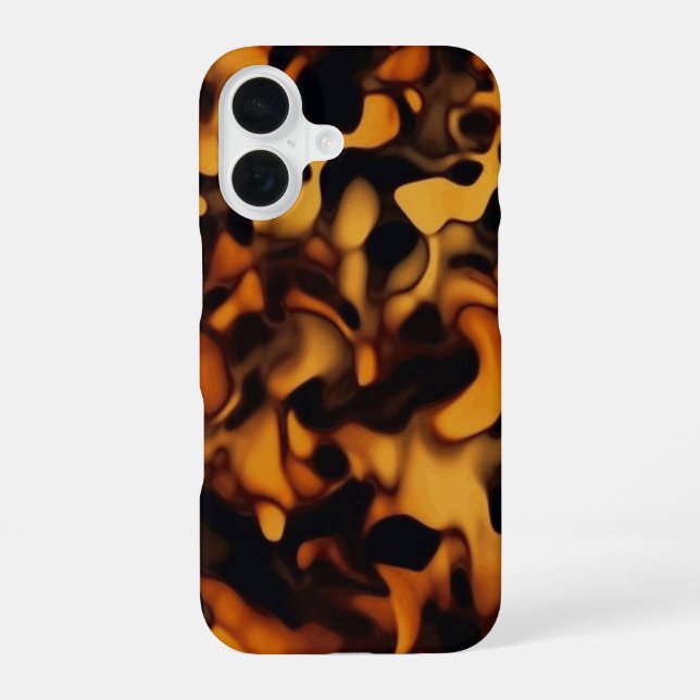 Tortoise Shell Turtle Shell Pattern Amber Brown Iphone Case (Back)