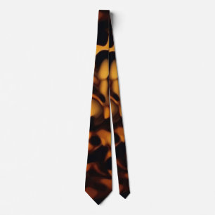Tortoise Shell Turtle Shell Pattern Amber Brown Neck Tie