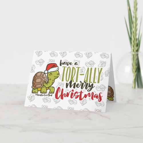 Tortoise Tortally Merry Christmas Card