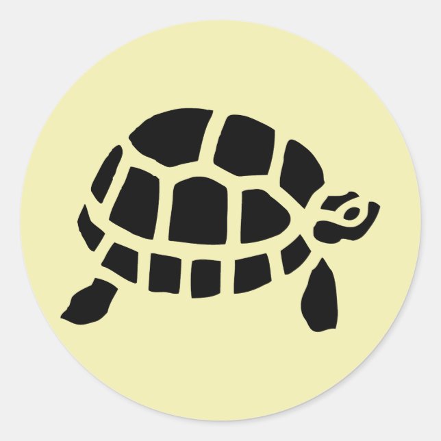 Tortoise Turtle Classic Round Sticker (Front)