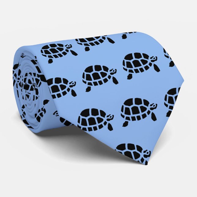 Tortoise Turtle Neck Tie (Rolled)