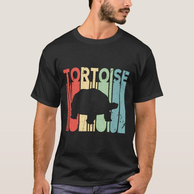 Tortoise Vintage Retro Hoodie T-Shirt (Front)