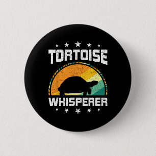 Tortoise Whisperer Fly Fishing Aquarium Fish Tank  Button