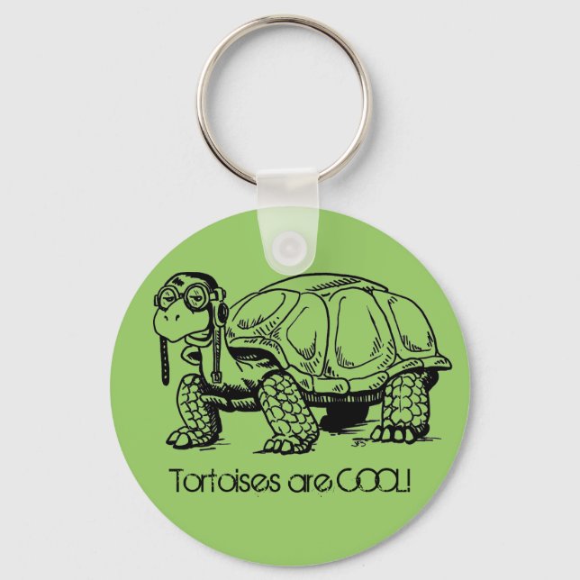 Tortoises are COOL! Keychain (Front)