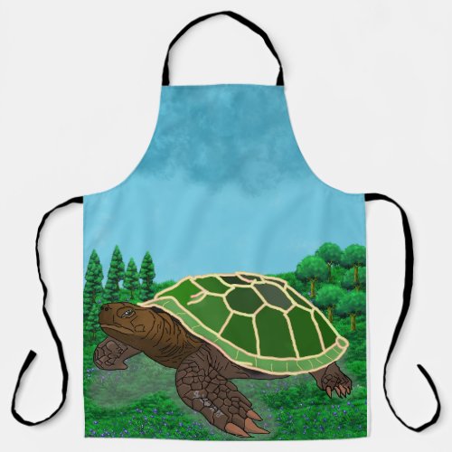 Tortoises are symbols of longevity for people apron