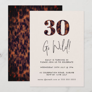Tortoiseshell 30th Birthday Invitation