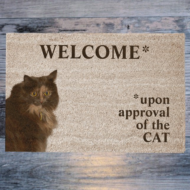 Tortoiseshell Cat Approval Tortie Welcome Fiber Doormat (Creator Uploaded)