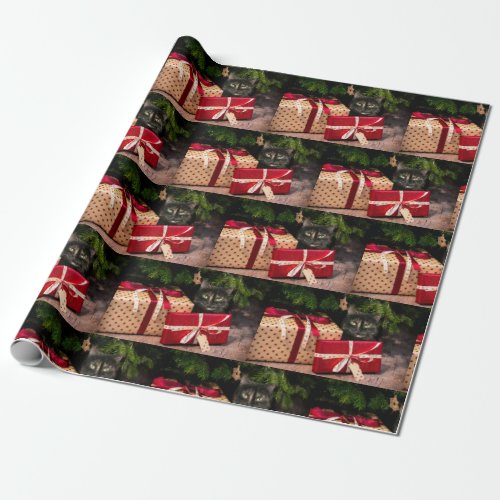 Tortoiseshell cat Christmas Wrapping Paper