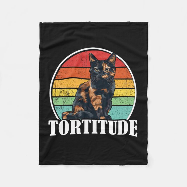 Tortoiseshell Cat  Fleece Blanket (Front)