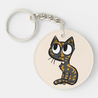Tortoiseshell Cat Keychain