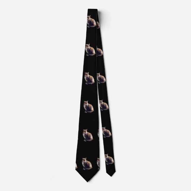 Tortoiseshell Cat Neck Tie (Front)