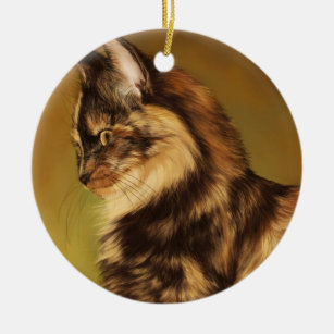 Tortoiseshell Cat Christmas Ornaments | Zazzle - 100% Satisfaction ...