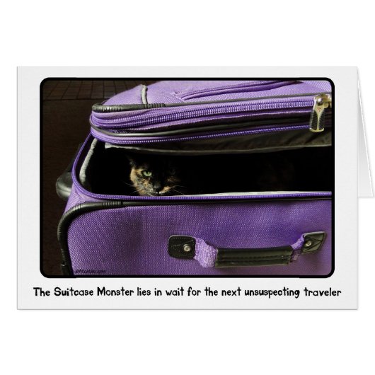 Tortoiseshell Cat/ Suitcase Monster Cards (Front Horizontal)