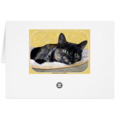 Tortoiseshell Cat Thinking Cards (Back Horizontal)