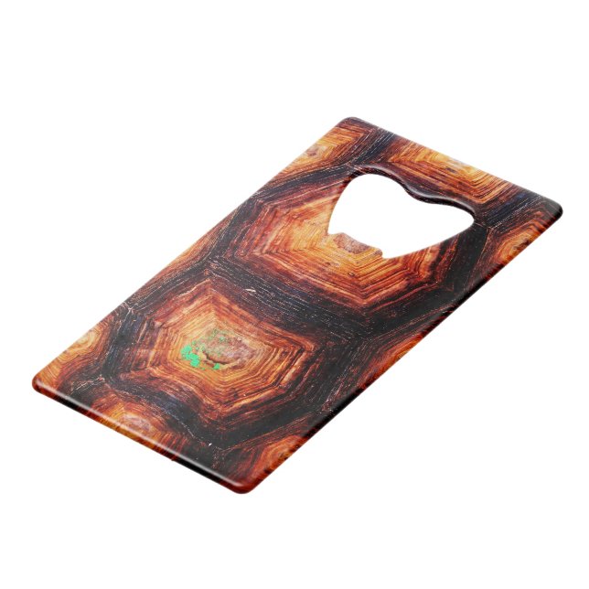 Tortoiseshell Credit Card Bottle Opener (Front Angled)