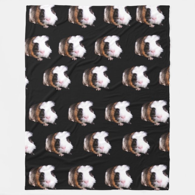 Tortoiseshell Guinea Pigs Large Fleece Blanket. Blanket (Front)