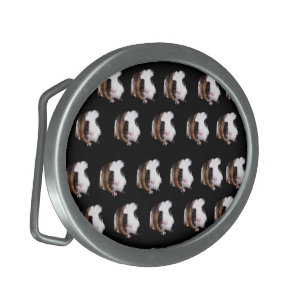Tortoiseshell Guinea Pigs Pattern, Belt Buckle