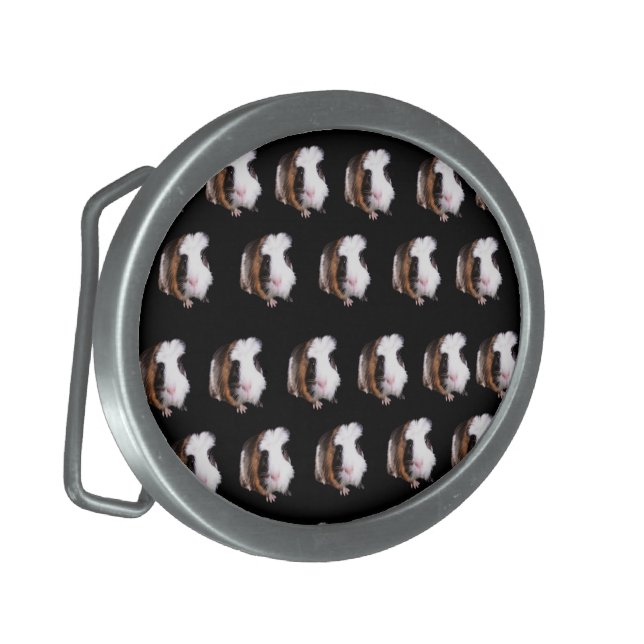 Tortoiseshell Guinea Pigs Pattern, Belt Buckle (Front Left)
