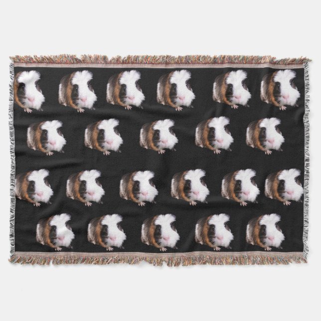 Tortoiseshell Guinea Pigs, Throw Blanket (Front)