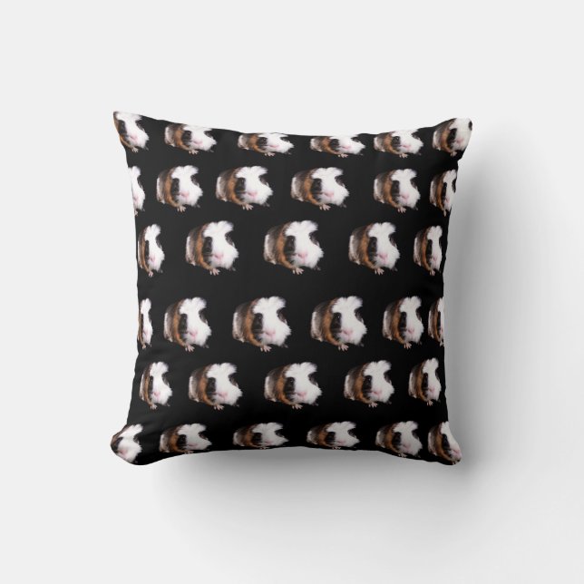 Tortoiseshell Guinea Pigs, Throw Cushion. Pillow (Front)