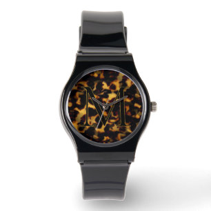 Tortoiseshell Initial Keychain Custom Letter Watch