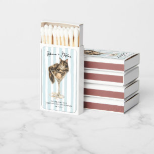 Tortoiseshell Maine Coon Wedding Favor Matchboxes