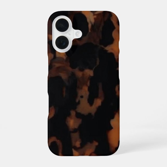 Tortoiseshell Pattern, Chic Amber Tortoise shell  iPhone Case (Back)